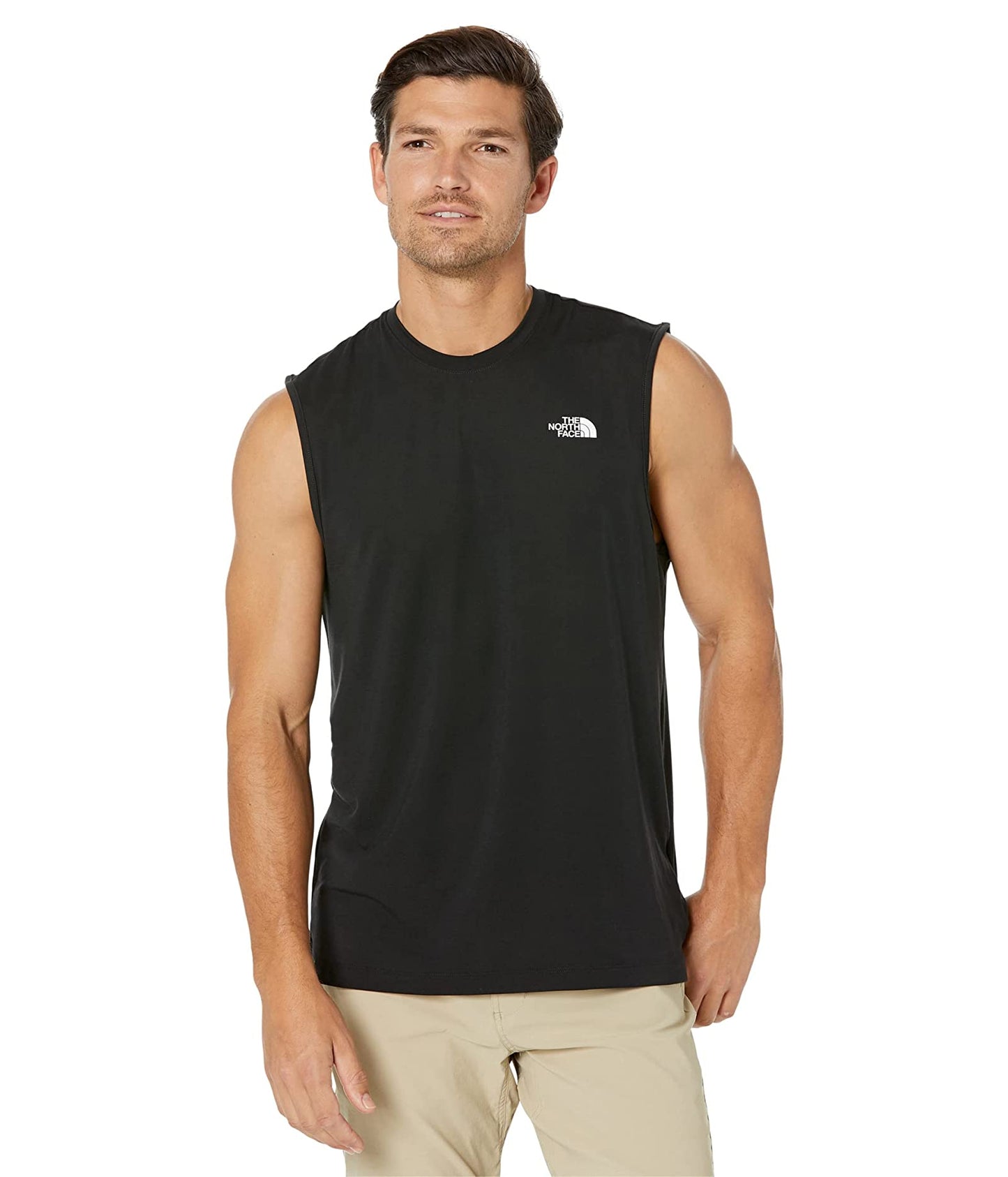 Camiseta masculina sem mangas The North Face Wander, preta, tamanho médio
