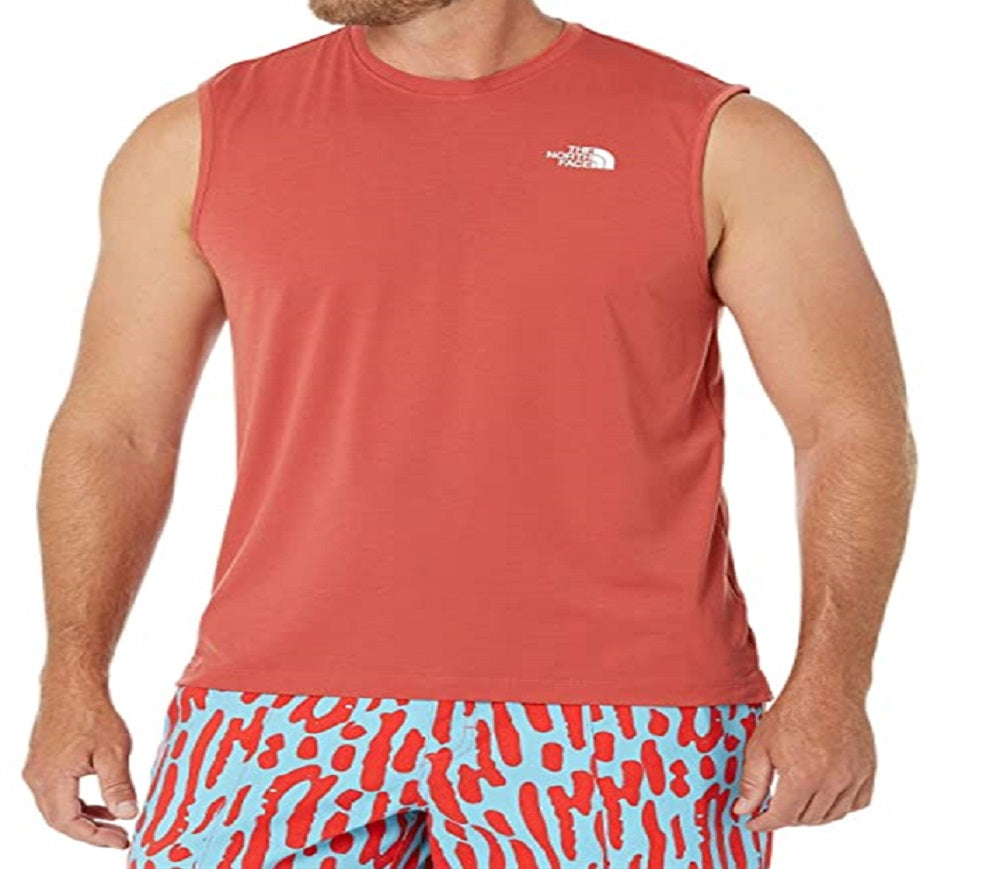 The North Face Wander sem mangas masculino, vermelho, tamanho X-Large