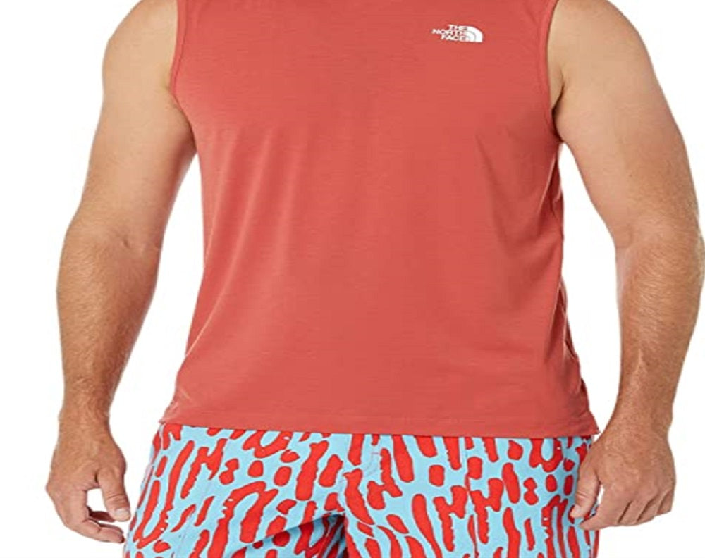 The North Face Wander sem mangas masculino, vermelho, tamanho X-Large