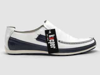 Kcr Group - Sapatos náuticos de couro estilo Dockside masculinos
