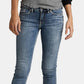 Calça jeans skinny feminina Silver Jeans Co., azul, tamanho 32x25