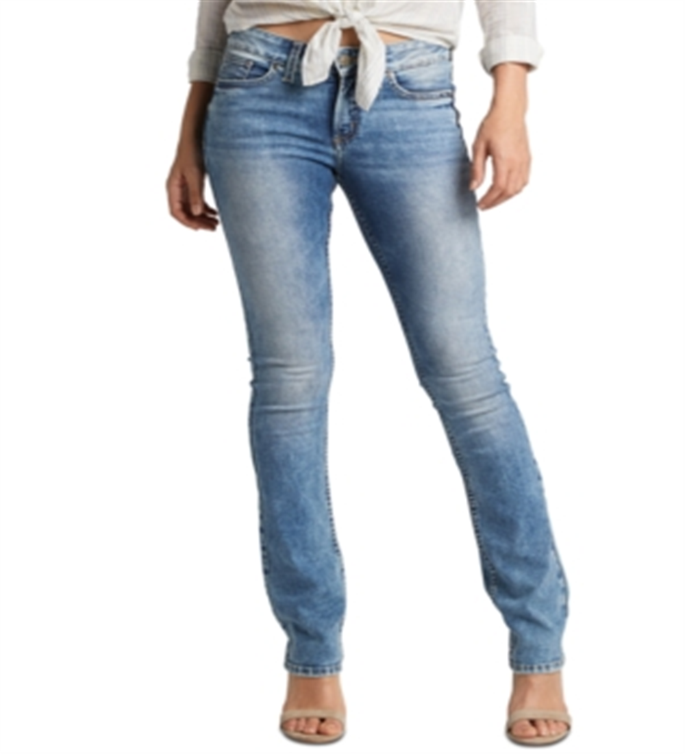 Calça jeans feminina Elyse Slim Bootcut da Silver Jeans Co., azul, tamanho 28/33