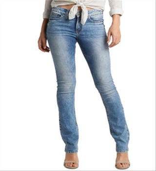 Calça jeans feminina Elyse Slim Bootcut da Silver Jeans Co., azul, tamanho 28/33