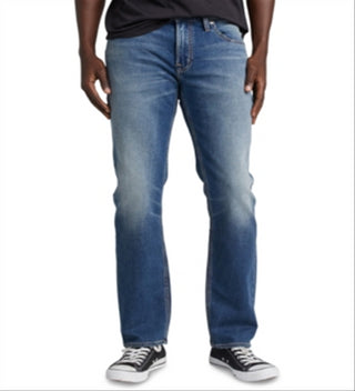 Calça jeans masculina Allan Classic Straight Leg da Silver Jeans Co., azul, tamanho 32x32