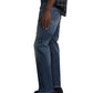 Calça jeans masculina Eddie Relaxed Tapered Fit Stretch, da Silver Jeans Co., azul, tamanho 36x34