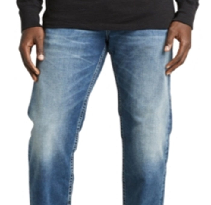 Calça jeans masculina Zac Relaxed-Fit da Silver Jeans Co., azul, tamanho 34x34