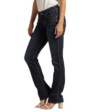 Calça jeans feminina Suki Slim Fit Bootcut da Silver Jeans Co., azul, tamanho 31x33