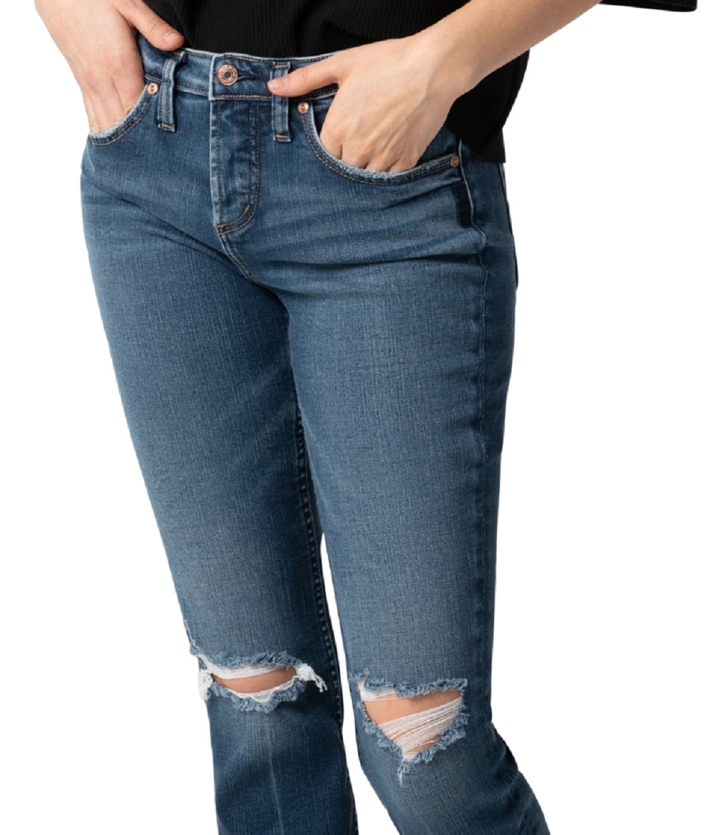Calça jeans feminina Beau Slim, azul, tamanho 31, da Silver Jeans Co.