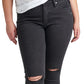 Calça jeans skinny feminina mais procurada da Silver Jeans Co., preta, tamanho 18W
