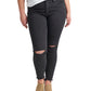 Calça jeans skinny feminina mais procurada da Silver Jeans Co., preta, tamanho 18W