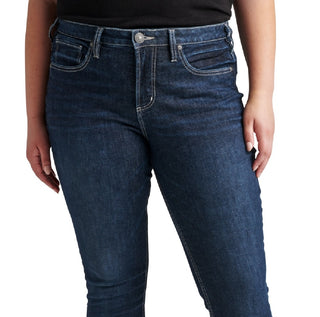 Calça jeans skinny feminina Silver Jeans Co. The Curvy High Rise, azul, tamanho 16W