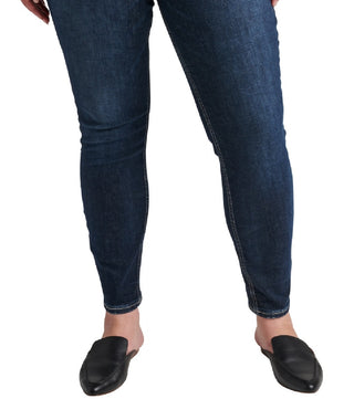 Calça jeans skinny feminina Silver Jeans Co. The Curvy High Rise, azul, tamanho 16W