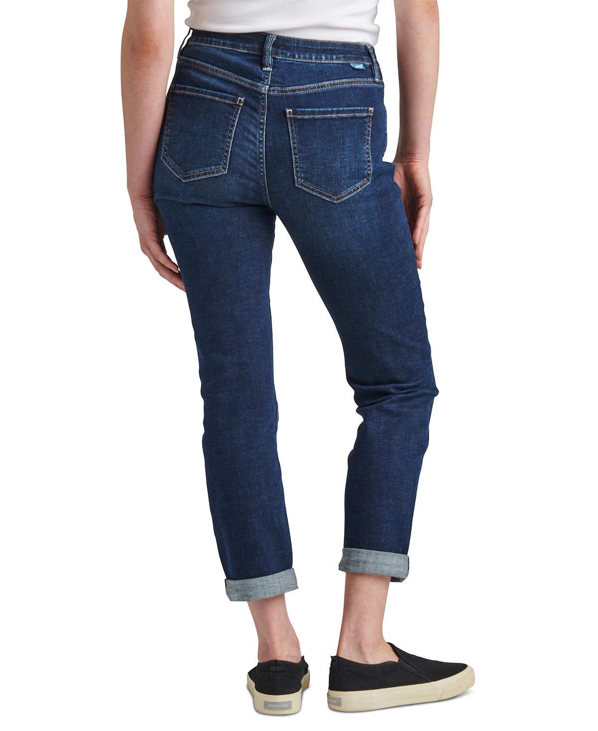 Calça Jeans Crop Girlfriend Feminina Jag Azul Tamanho 4 Petite