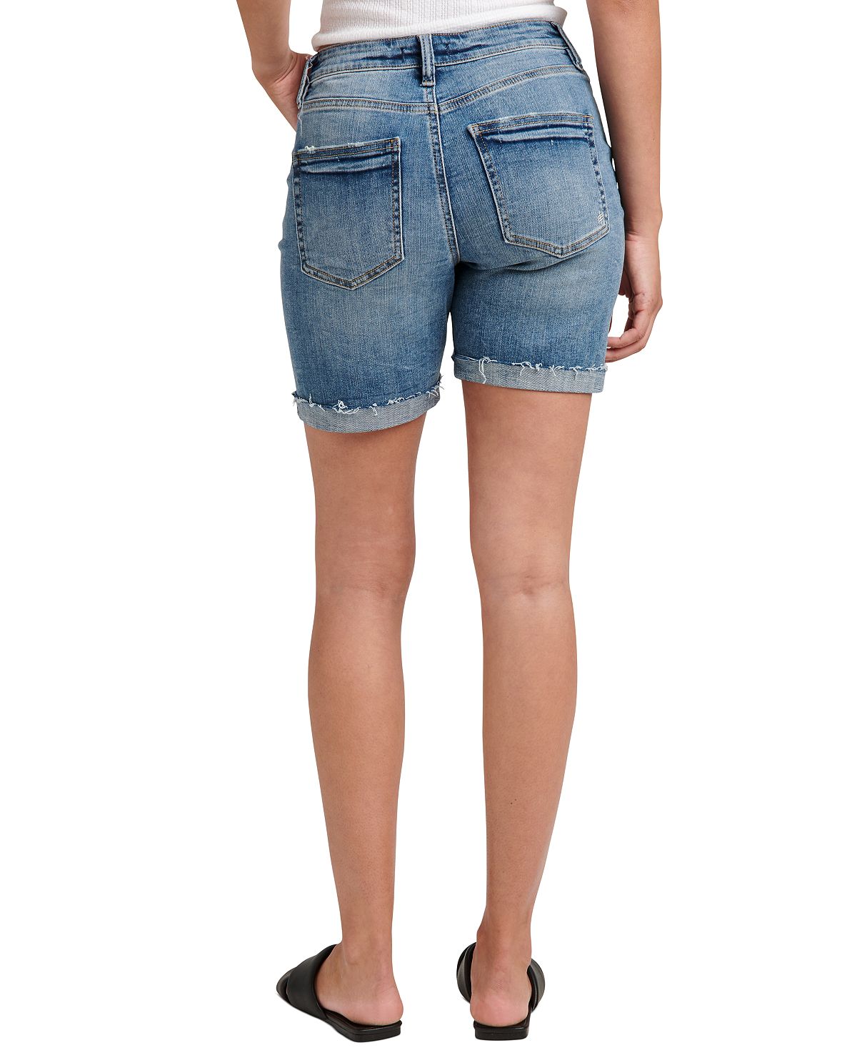 Shorts jeans longo feminino Sure Thing da Silver Jeans Co., azul, tamanho 33