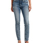 Calça jeans slim feminina mais procurada da Silver Jeans Co., azul, tamanho 34x31