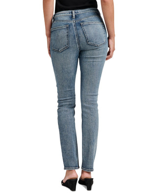 Calça jeans slim feminina mais procurada da Silver Jeans Co., azul, tamanho 34x31