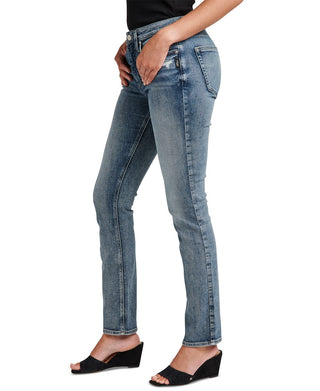Calça jeans slim feminina mais procurada da Silver Jeans Co., azul, tamanho 34x31