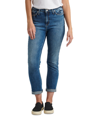 Calça Jeans Slim Girlfriend Feminina Silver Jeans Co. Azul Tamanho 29X29