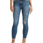 Calça jeans skinny feminina Silver Jeans Co. Most Wanted, cintura alta, azul, tamanho 31x27