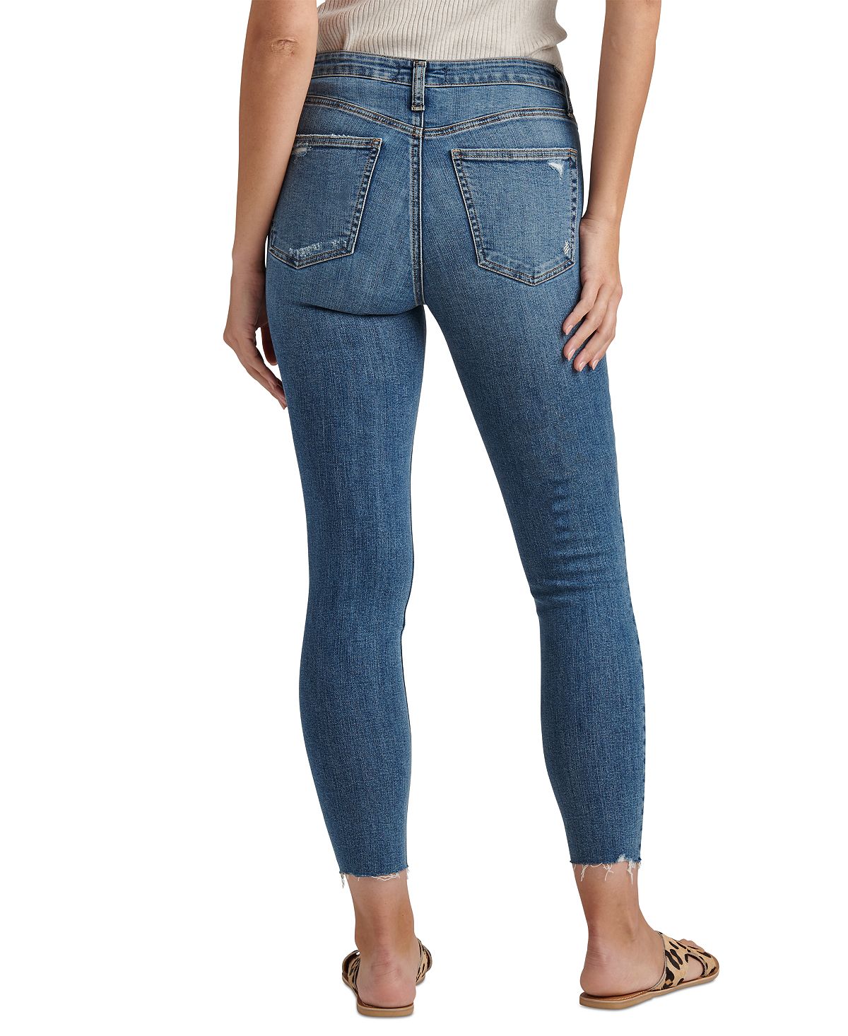 Calça jeans skinny feminina Silver Jeans Co. Most Wanted, cintura alta, azul, tamanho 31x27