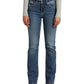 Calça jeans feminina Suki rasgada e justa, azul, tamanho 29x33, da Silver Jeans Co.