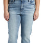 Calça jeans feminina estilo boyfriend, cintura alta, justa no tornozelo, azul, tamanho 18W, da Silver Jeans Co.
