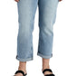 Calça jeans feminina estilo boyfriend, cintura alta, justa no tornozelo, azul, tamanho 18W, da Silver Jeans Co.