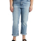 Calça jeans feminina estilo boyfriend, cintura alta, justa no tornozelo, azul, tamanho 18W, da Silver Jeans Co.