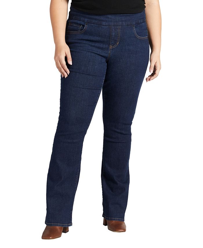 Calça jeans feminina Jag Jeans Paley Pull On Bootcut Azul Tamanho 18W
