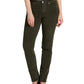 Calça jeans feminina Jag Ruby Straight Leg Veludo cotelê verde tamanho 6x30