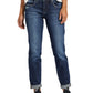 Calça jeans feminina slim fit boyfriend da Silver Jeans Co., azul, tamanho 31x29