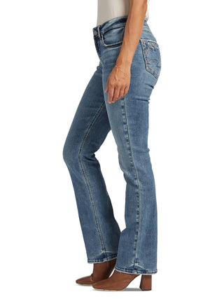 Calça jeans feminina Suki Slim Fit Bootcut da Silver Jeans Co., azul, tamanho 29x33