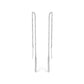10K White Gold 1/10 Cttw Diamond Threader Earrings