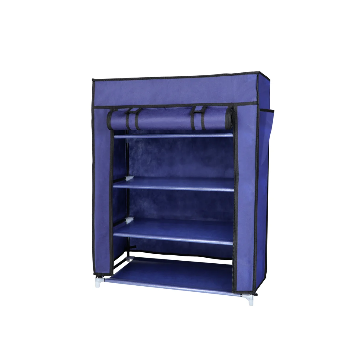 Sapateira de 4 níveis com bolso lateral para 24 sapatos 