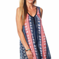 Vestido de malha estampado feminino John Paul Richard, azul, tamanho XL