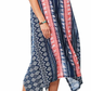 Vestido de malha estampado feminino John Paul Richard, azul, tamanho XL