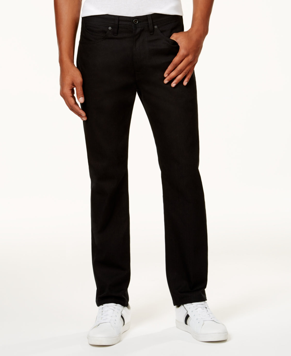 Calça jeans masculina Sean John Athlete Tapered Fit, preta, tamanho 32x32