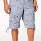 Shorts masculinos Seanjohn com estampa de cordão, azul, tamanho 46