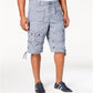 Shorts masculinos Seanjohn com estampa de cordão, azul, tamanho 46