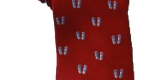 Tommy Hilfiger Masculino Chinelo All Over Silk Padrão Gravata Vermelha Tamanho Regular