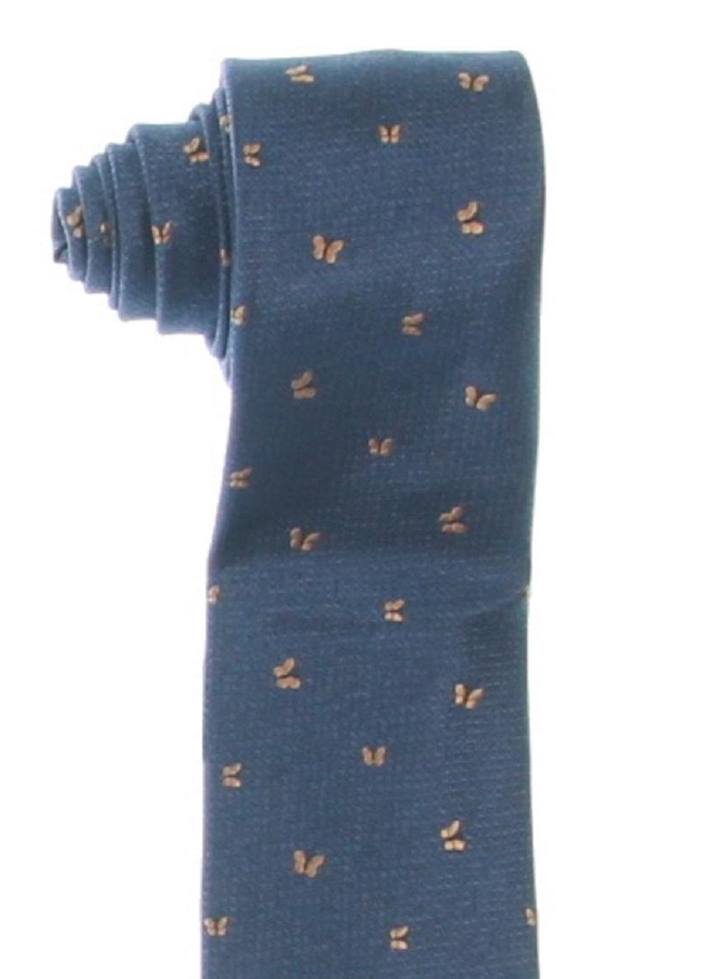 Gravata de escritório masculina Tommy Hilfiger Butterfly Silk azul tamanho regular