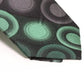 Gravata de seda Van Heusen masculina com padrão geométrico circular, preta, regular