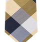 Gravata de seda xadrez Tommy Hilfiger masculina, amarela, tamanho regular