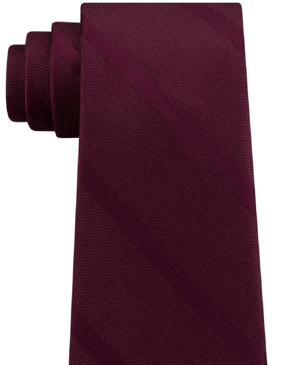 Gravata de seda listrada texturizada masculina Tommy Hilfiger, vermelha, tamanho regular