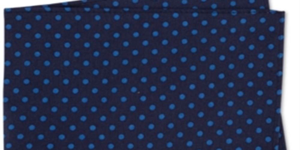 Lenços de bolso Tommy Hilfiger em sarja de seda masculina, tamanho regular, azul