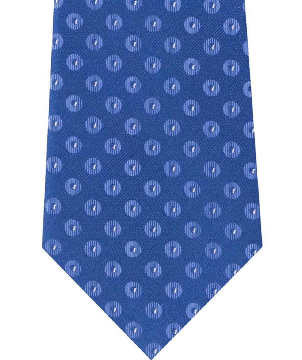 Gravata de seda Kenneth Cole Brandon Classic Dot Masculina Azul Tamanho Regular