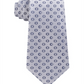 Gravata de seda masculina Kenneth Cole Brandon Classic Dot, cinza, tamanho regular