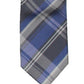 Gravata masculina Kenneth Cole Reaction em seda xadrez branca, azul, tamanho regular