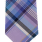 Gravata de seda xadrez Tommy Hilfiger masculina, roxa, tamanho regular