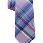 Gravata de seda xadrez Tommy Hilfiger masculina, roxa, tamanho regular